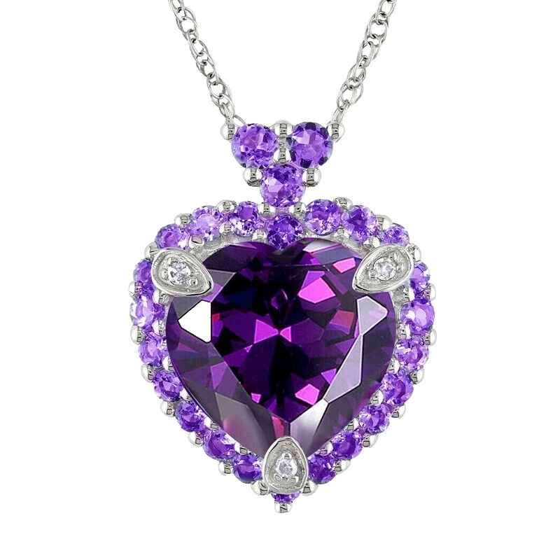 Cobre Chapado en Plata Amatista Collares y colgantes De moda