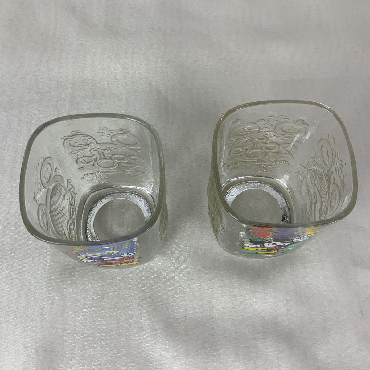 Mickey Mouse Walt Disney World Celebration 2000 Glass Cups Set 2