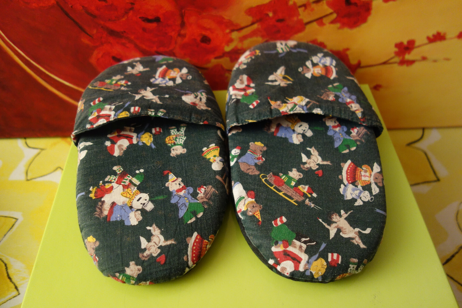 APL Pantofole Weinachten nuove adatte taglia 38 40 100% cotone