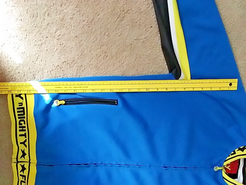 BORNFLY Men Zip Jacket Size MD Blue Yellow Red RN# 138140 FLY 'N MIGHTY - Picture 8 of 20