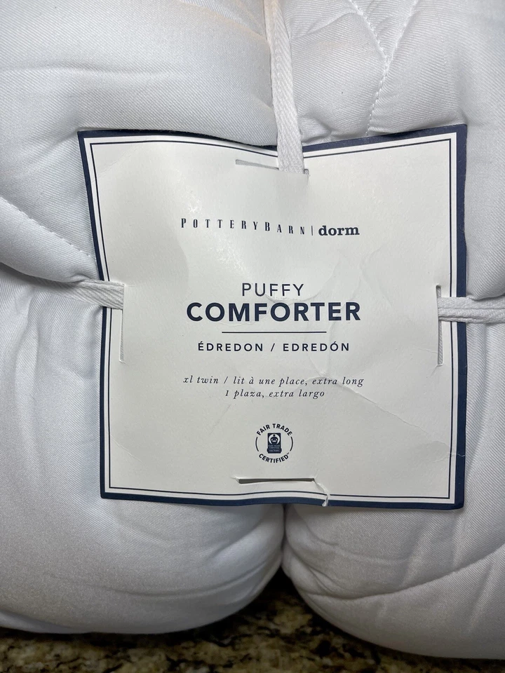 Pottery Barn Teen White Puffy Comforter Twin/ Twin XL NEW *RETIRED* - Image 3 of 4