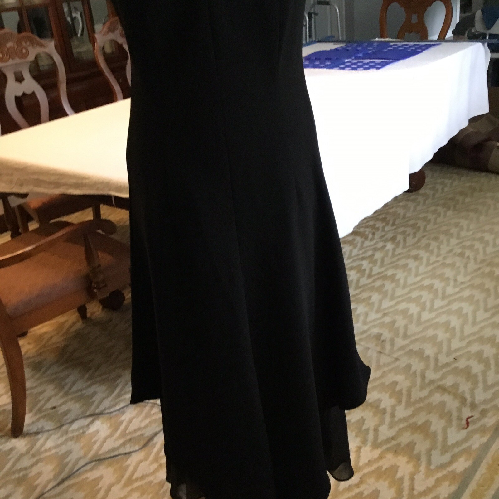 Evan-Picone Basic Black formal dress size 10 fold… - image 2