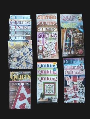 Quilting Magazine Mixed Lot of 22 Quiltmaker Pattern Quilt World Patchwork Love
