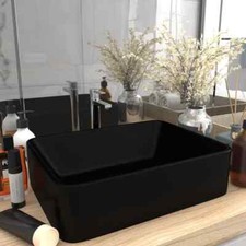 Image of Luxury Wash Basin Matt Black 41x30x12 cm Ceramic vidaXL
