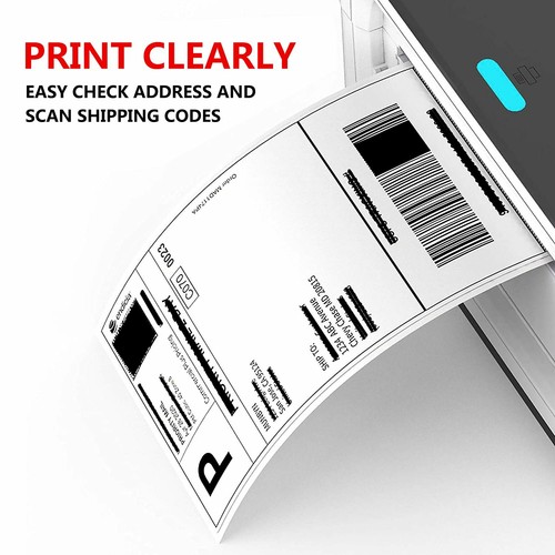 Thermal Direct Shipping Label 4x6''Fan-Fold Labels for Zebra Rollo Printers 4000 - Picture 5 of 12