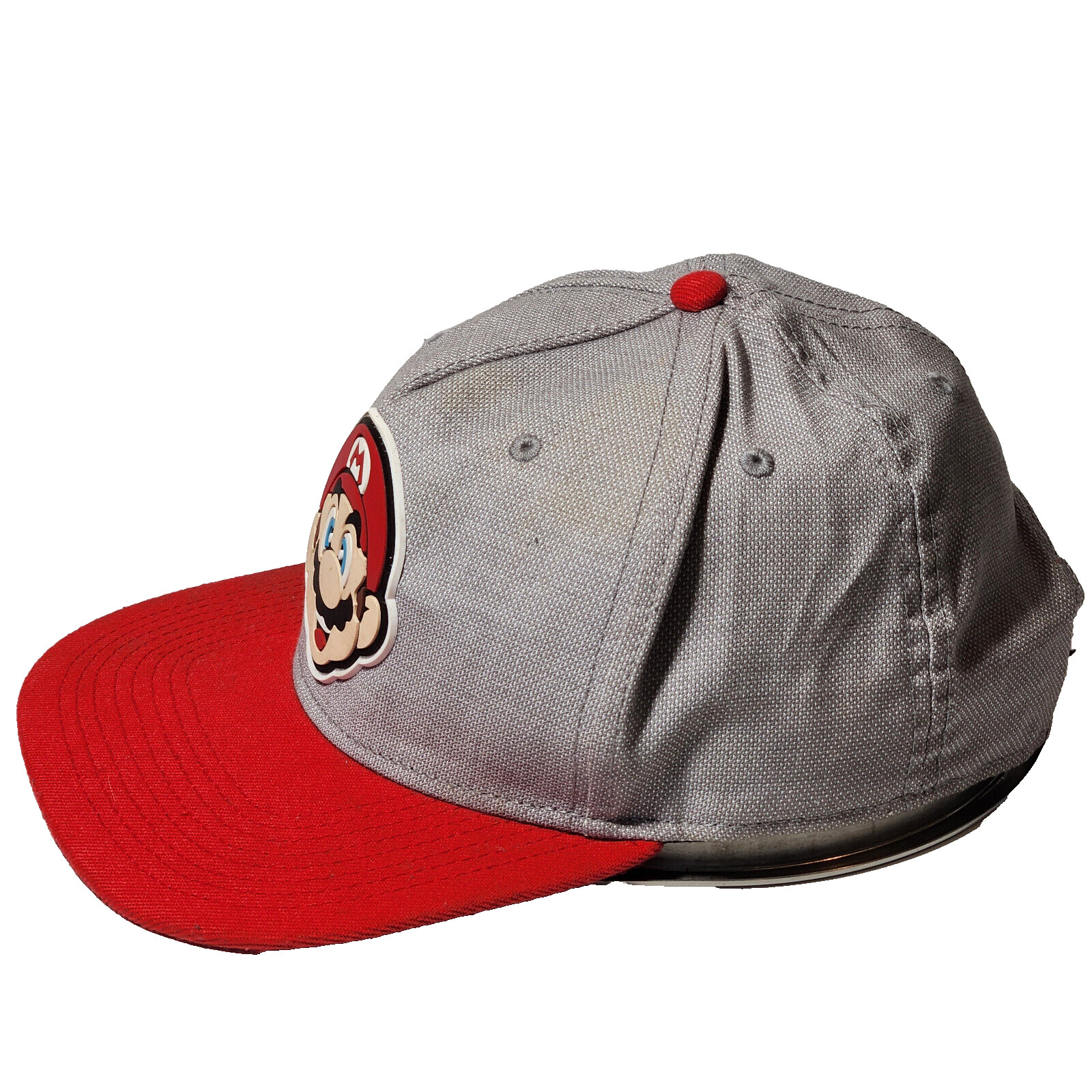 Nintendo Super Mario Patch Snapback Hat 2019 Gray… - image 6
