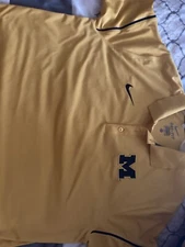 Michigan Wolverines Nike Dri Fit Polo Golf Shirt Size Large