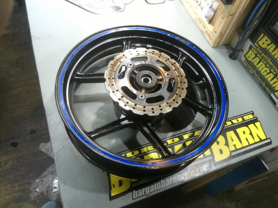 08-12 KAWASAKI NINJA 250R EX250J RUEDA ROTOR TRASERO LLANTA FRENO DISCO 250 RECTO Foto 4 de 4