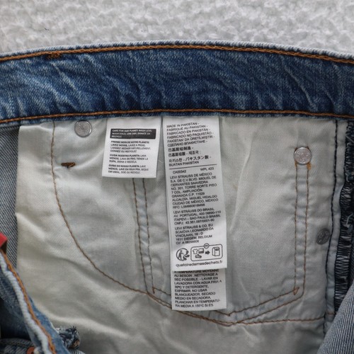Levi's Jeans Men's 34x30 Blue 511 Slim Fit Medium Wash Denim Straight Distressed - Picture 9 of 13