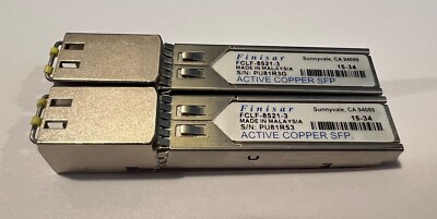 2x Finisar FCLF-8521-3 10/100/1000BASE Copper Module 100M RJ45 SFP module 300+