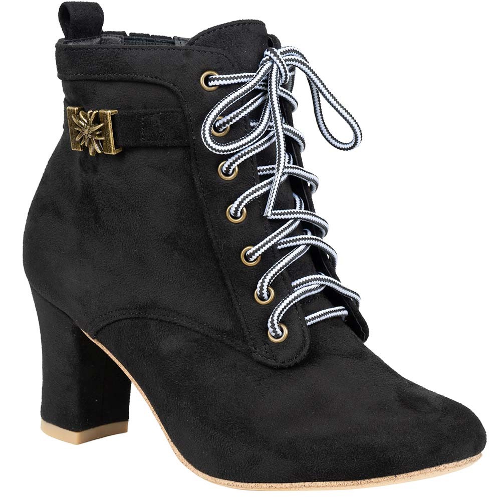Stiefelette Stiefel Trachtenschuhe Schuhe Channa Damen schwarz