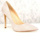 High Heel Pointy Toe 4.5 in Stiletto Blush Houndstooth Pumps US 11 (136) — photo 2