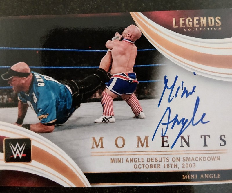 WWE WWF MINI ANGLE KURT ANGLE SIGNED AUTO CUSTOM CARD AUTOGRAPH