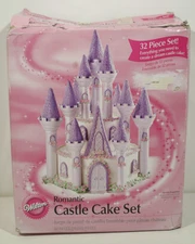 Wilton Romantic Castle Cake Set 32 Piece Complete Set Opened Box - Unused~READ