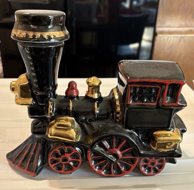 EZRA BROOKS Heritage Vintage Whiskey Locomotive Train Liquor Decanter Empty chip