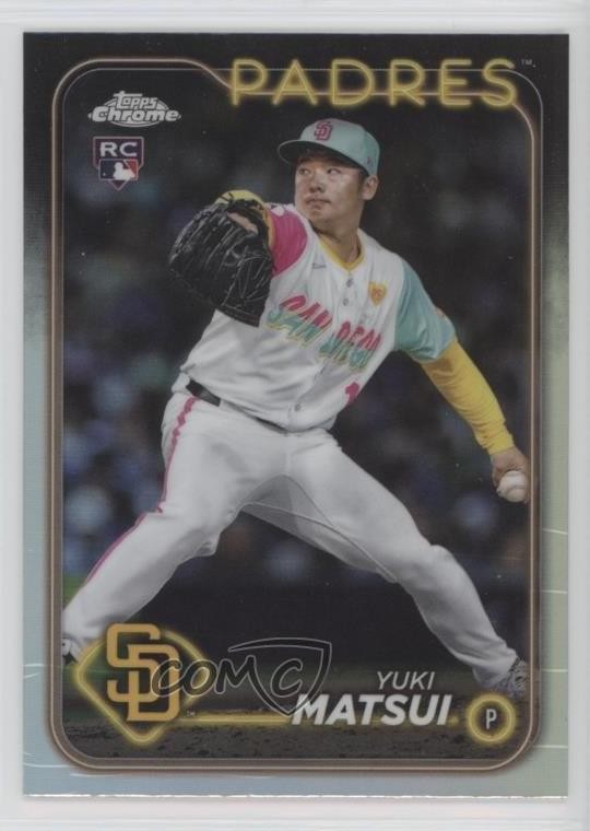 2024 Topps Chrome Update Refractor Yuki Matsui #USC187 Rookie RC 00jz