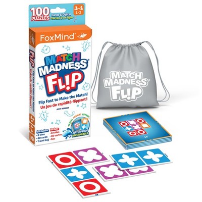 Foxmind Games: Match Madness Flip - Travel Sized Pattern Compact, Multicolor 