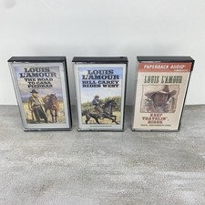 3 Vintage Louis L'Amour Cassette Tapes Western Audiobooks 1990