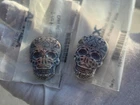 Lot Of 2(4oz)  Silver Skull  Day Of  Dead: Poker Face