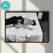 Vintage Kate Moss Johnny Depp Bedroom Print, Fine Art Photography Wall Art