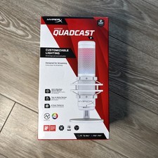 HyperX QuadCast S USB Condenser Microphone RGB Lighting White Model 519P0AA