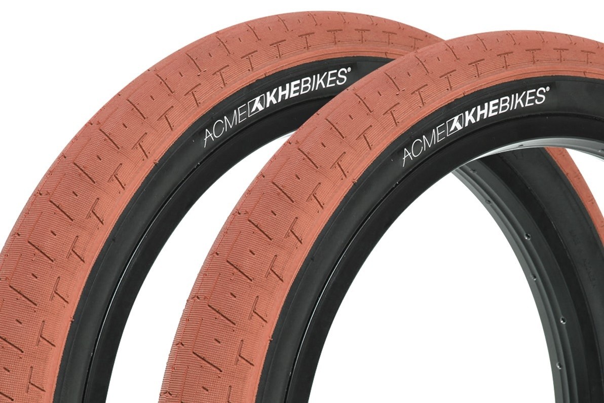 KHE ACME BMX tyre set 20" 2.40 brown 1.41 lbs street