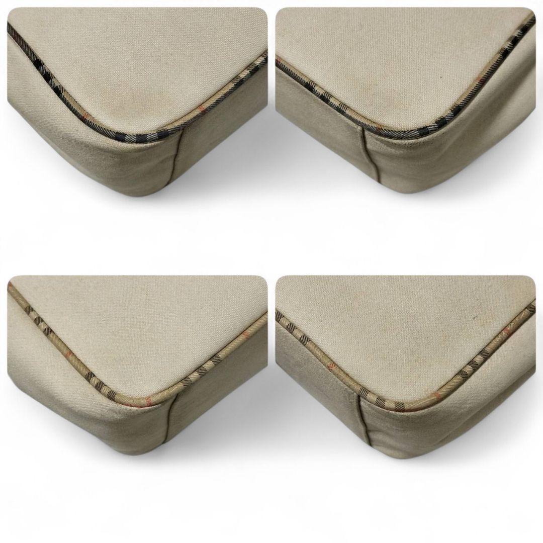 Used Authentic Burberry Tote Bag Canvas Leather Beige Nova Check JAPAN 834291 thumbnail 6