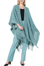 Antthony Fringe Sweater Topper Sage