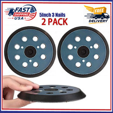 2X 5" Orbital Sander Pad Hook Loop For DeWalt DW4388 D26450 D26451 D26453 D26456