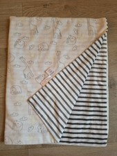 Lila Jack Baby Blanket Gray Stripes Elephants Giraffes Yellow Sun Clouds Lovey