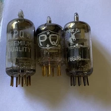 THREE Amperex Tubes 2 PQ + Bugle Boy UNTESTED Vintage for parts 