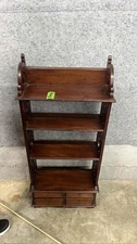Chippendale Style Mahogany Etagere Display Shelf Bookcase w/ Drawers
