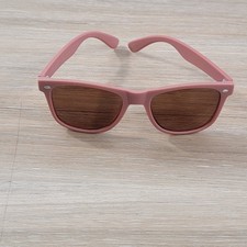 Retro Rewind Square Sunglasses Pink Matt Finish Designer Frame Mirror