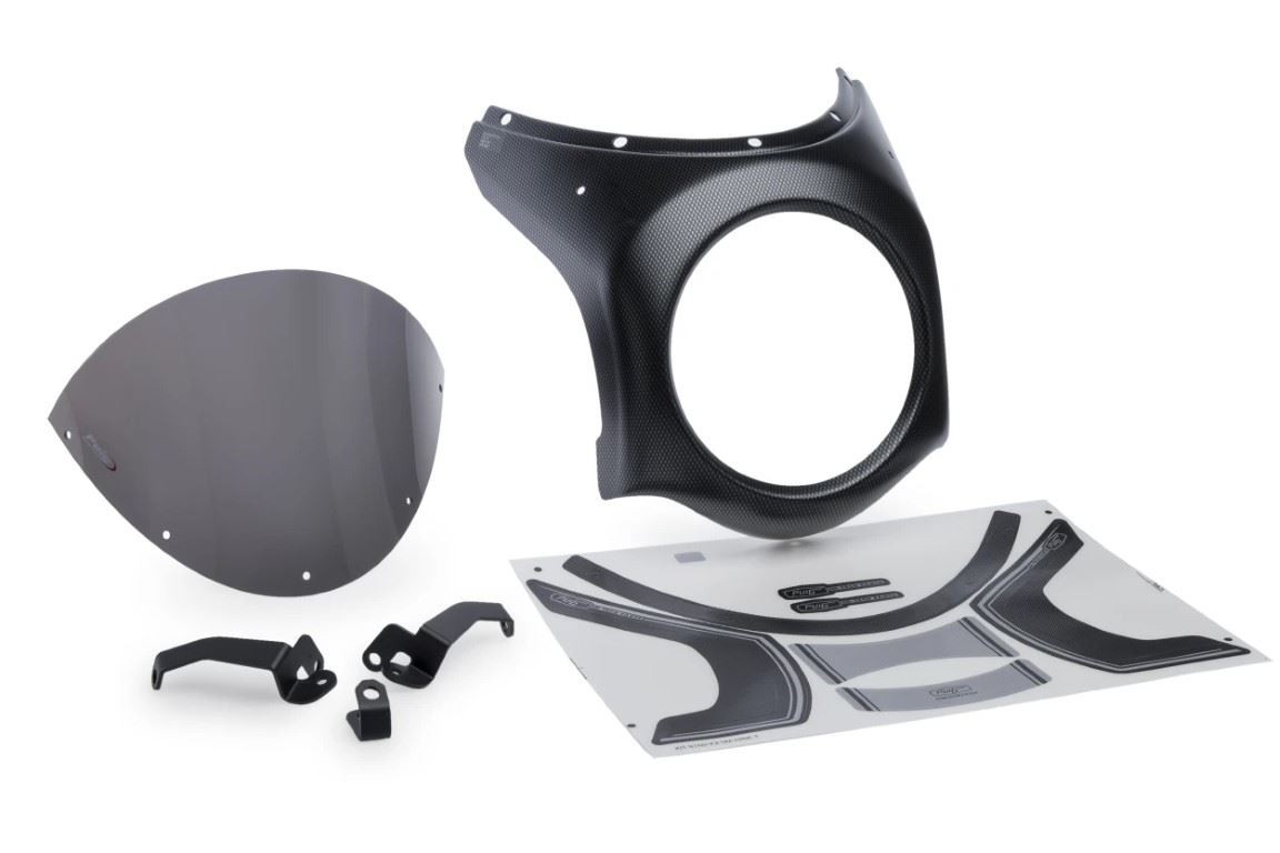 Puig DK Smoke Retro Blk Semifairing & Screen Honda CB650 R Neo Sports Cafe 24-25
