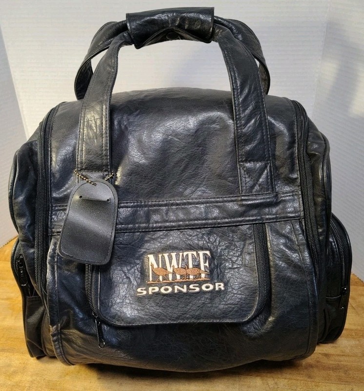 NWTF Black Faux Leather Duffle/Range  Bag