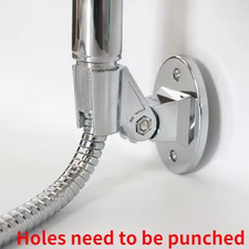 Shower Head Holder Universal 360 Degrees Adjustable Holder with Suction Cup Wall