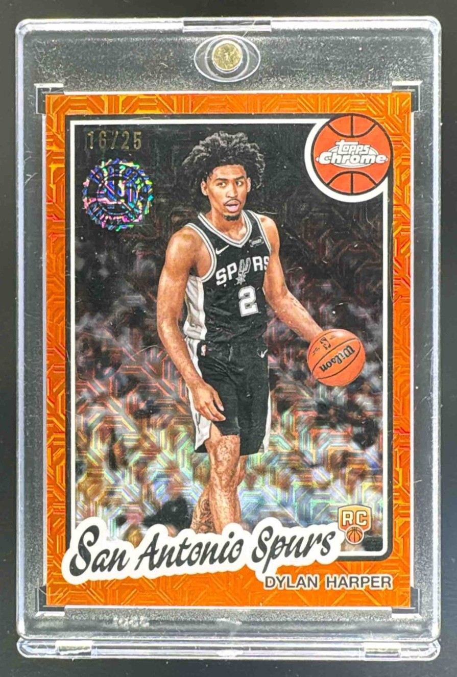 Dylan Harper 2025 Topps #TC-DH Orange Mojo Refractor 1980-81 Chrome RC /25