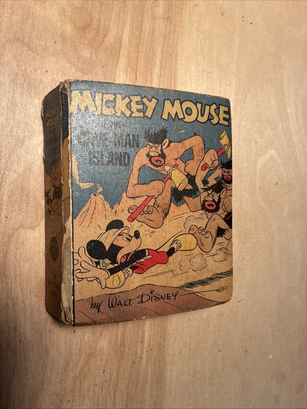 Mickey Mouse On The Cave-Man Island 1944 Better Little Book w/ Hundreds Of Illus