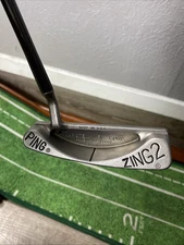 Ping Zing 2 Golf Putter Right Handed Gunmetal Shaft Red Leather Grip 35” Inch