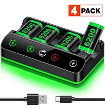 Rechargeable Xbox Controller Battery Pack Charging Station,4X6200Mwh Xbox Batter