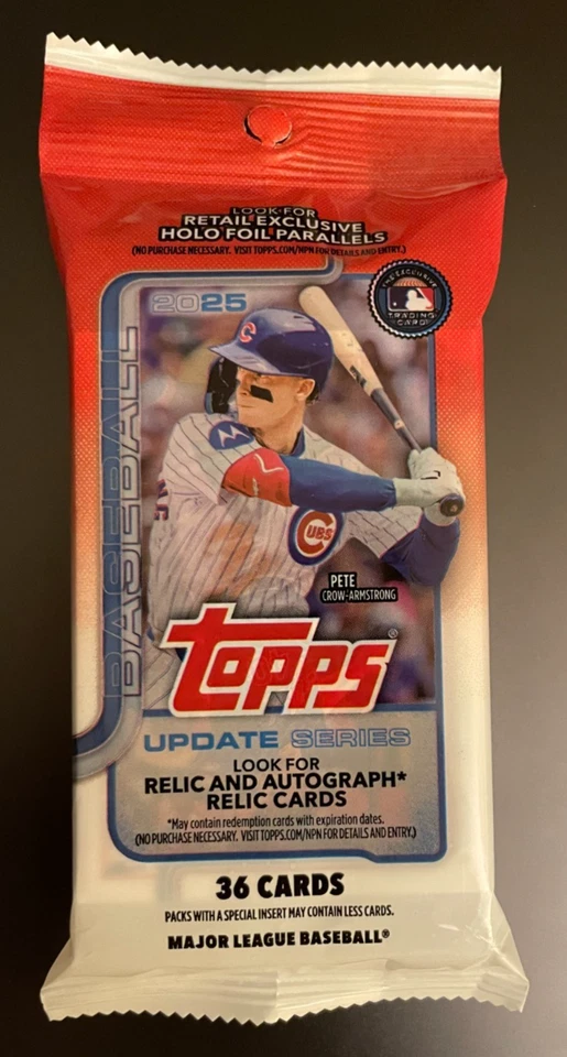 2025 TOPPS UPDATE BASEBALL Guaranteed Relic/Auto/Patch FAT HOT PACK Kurtz RC?
