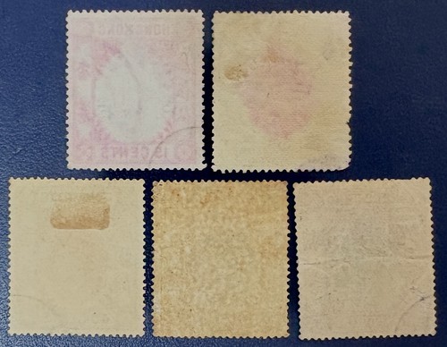 Hong Kong 1937 KG VI 5 Different Assorted Stamps of Stamp Duty USED - Picture 2 of 2