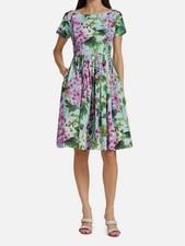 D&G Dolce & Gabbana M Dress Black Silk Elegant Women's Fashion