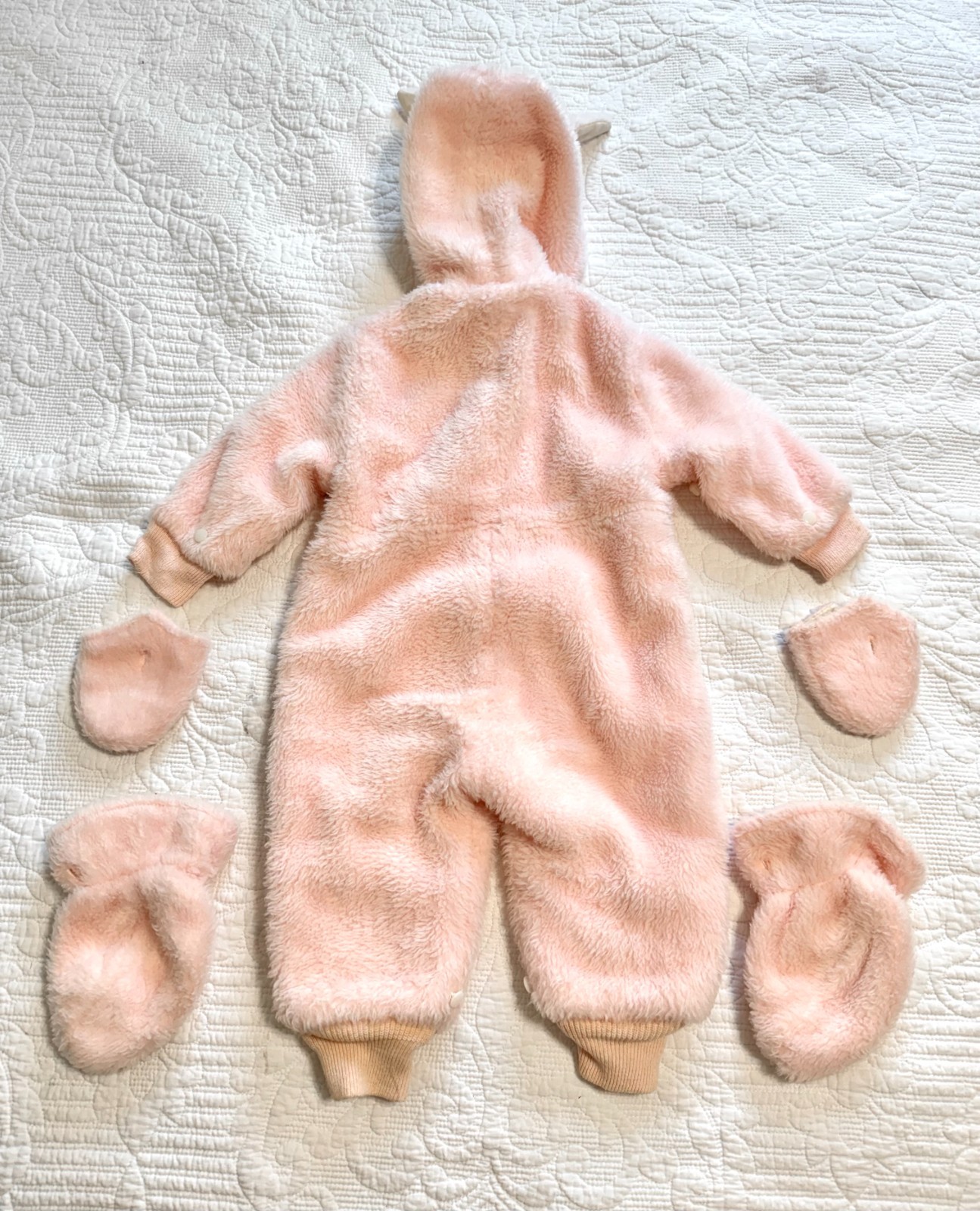 VTG 1950s Snoveralls by Kute Kiddies Pink Bunny Snow Suit Costume