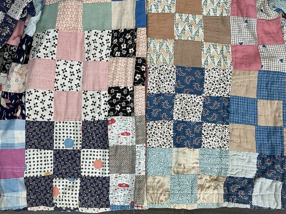 VTG 80 K.A.S Original Patchwork Quilt Feed Sack Jacket Multi M/L USA Grandmacore - Image 2 of 4