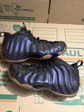 12M CLEAN Nike Foamposite Eggplant Men's Sneakers Black/Varsity Purple