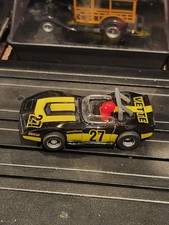Tyco Corvette AP Black/YELLOW 27 HO Slot Car