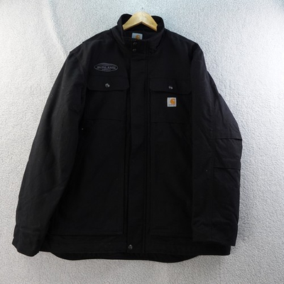 #ad #ad Carhartt Full Swing Mens XL Black Work Jacket Coat Lined Outdoor Workwear Chore $125.00