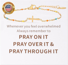 Cross Bracelet for Women First Communion Gifts Jesus God Bracelets Baptism Brace