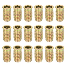18Pcs Threaded Inserts Nuts, M10x30mm Hex Socket Drive Nut Inserts for Wood